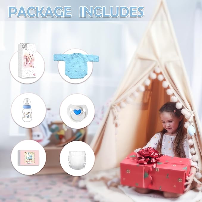 WOOROY Realistic Reborn Baby Dolls Black – 18-Inch African American Real Life Baby Doll Boy with Curly Hair and Open Eyes, Lifelike Gift Toy with Doll Accessories for Kids Ages 3+