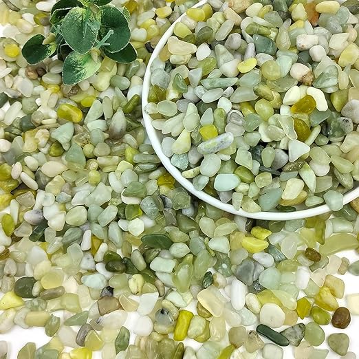 10LB Succulent Jade Pebbles for Landscaping, 3/8 Inch Natural Decorative Polished Stones, River Rocks for Landscaping, Vase, Flowerpot Decoration, Indoor Decoration and Garden Decoration