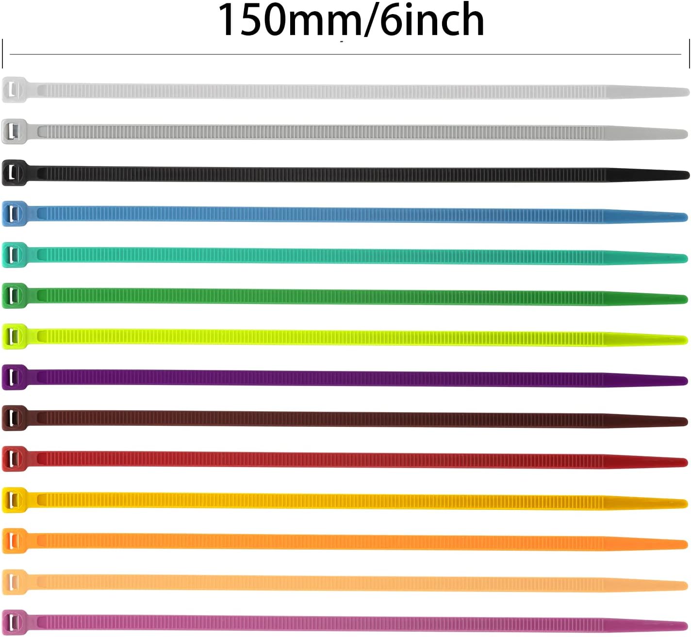 XINGO 100PCS Cable Zip Ties Heavy Duty, Premium Nylon Plastic Wire Ties with 50 Pounds Tensile Strength, Self-Locking Black Nylon Zip Ties for Indoor and Outdoor (6 inch, Blue)