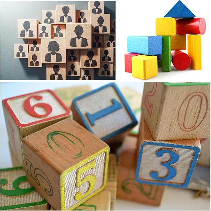 1-1/2 inch Unfinished Wooden Cubes,Pack of 40 Wood Square Blocks, Wood Blocks for Crafting Making & DIY Projects & Decor
