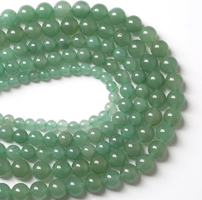 6MM 60PCS Natural Stone Green Aventurine Gemstone Loose Beads for Jewelry Making DIY Bracelet 1 Strand