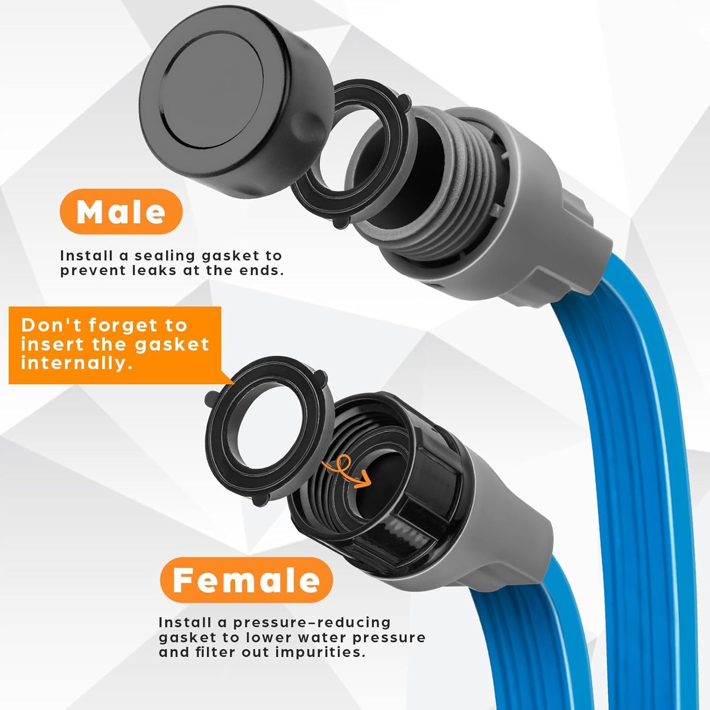 Sprinkler Hose 25FT, Heavy Duty Watering Hoses, Efficient Irrigation Tubing for Garden Lawn Sprinklers System with 20 Pack Staples