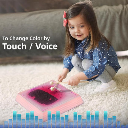 Art3d 12×12 Inch Sensory Interactive Purple Liquid Motion Tiles for Toddlers Kids & Adult - Touch Sensitive 7 Color Changing Flooring Tile for Home Décor, Indoor & Outdoor Activities, 1-Pack