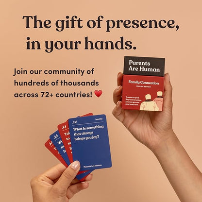 Parents Are Human, Relationship Cards, Get to Know Each Other Better, Parents, Families, Teens & Kids Relationship Building, Light & Deep Questions, 70 Questions & Activity Cards, English