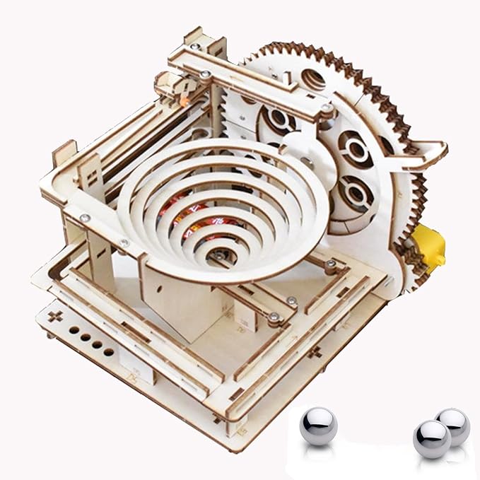 3D Puzzle Marble Run for Adults Wooden Engineering Puzzle Kit Wood Mechanical Puzzles DIY Mode Kits for Age 14+ Years Old
