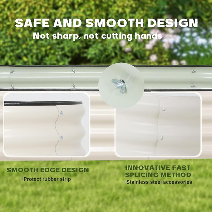 Galvanized Raised Garden Bed Kit Outdoor Metal Garden Planter Box for Backyard Gardening, Planting Vegetables, and Patio (70.8"x23.6"x11.8")