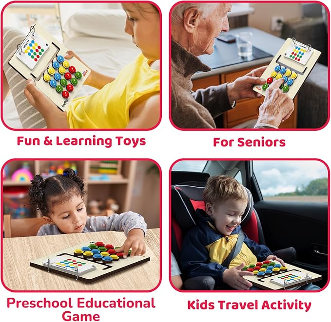 Smartivity Kids Montessori Slide Puzzle I Color & Pattern Matching Learning Toys for Kids 4-8 Years I Birthday Gift for Boys&Girls I Preschool Educational Activity Toy for 4,5,6,7,8I Travel Friendly