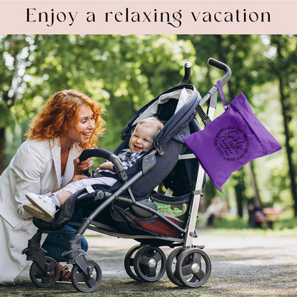 Girls Trip Gifts Wet Dry Bag, Beach Bag Wet Bag Favors, for Swimsuit Toiletry Travel Essentials For Women Aloha Bags, Beach Travel Gym Laundry bags for Dirty Diaper Swimsuit Gifts (Purple)