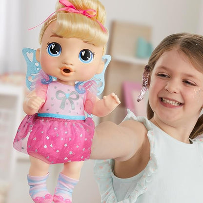 Baby Alive Fairy Fashions Harper Hugs Doll with Clothes Accessories, Blonde Hair, 11 Inches, Toys for 3 Year Old Girls and Boys & Up (Amazon Exclusive)