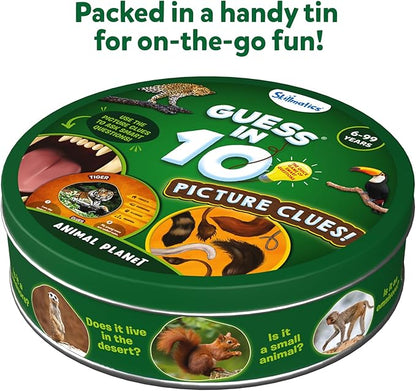 Skillmatics Guess in 10 Animal Picture Clues, Perfect for Boys, Girls, Kids, and Families Who Love, Card Games, Educational Games, Board Games, Gifts for Ages 6, 7, 8, 9 and Up