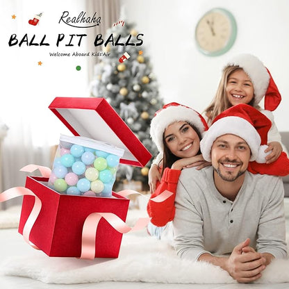 Realhaha Ball Pit Balls 50 100 200 500 Play Balls Plastic Balls for Baby Girls Toddlers Kids Play Tent Pool Playhouse Playpen Party Decoration