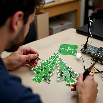 Gikfun Christmas Tree 3D Xmas Tree Led DIY Kits 7 Color Flash Circuit LED EK1697 (Pack of 2)