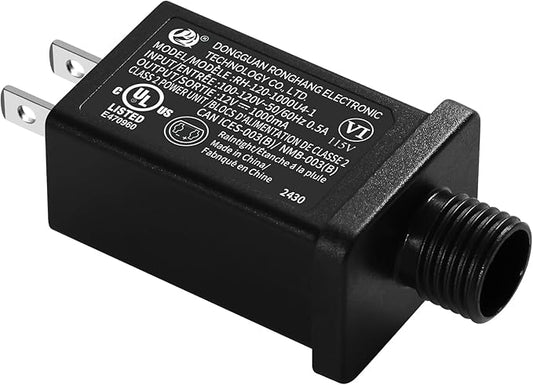 Replacement Yard Inflatable Adapter Power Supply Adaptor - 12V 1.0A 1Pcs - Inflatable Plug Replacement Class 2 Power Supply - for Halloween Yard Blow Up Decorations