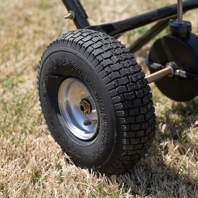 Titan Attachments 70 LB Professional Fertilizer Push Broadcast Spreader, Spreads 10 to 12 FT, Lawn Care and Ice Melter, Yard Tool