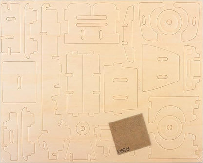 Georgie Porgy 2 Packs 3D Wooden Jigsaw Puzzle Set for Kids, Wooden Car Brain Teaser Puzzles Woodcraft Construction DIY Kits for Birthday STEM Gifts Educational Toys for Boys Girls (Car Pickup)