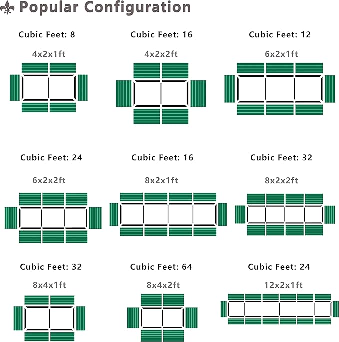 2PCS 8x4x1FT Galvanized Raised Garden Bed,Planter Raised Beds-Metal Garden Box,Large Plant for Outdoor Planting, Vegetables Bed,Flower,Herb-Sliver