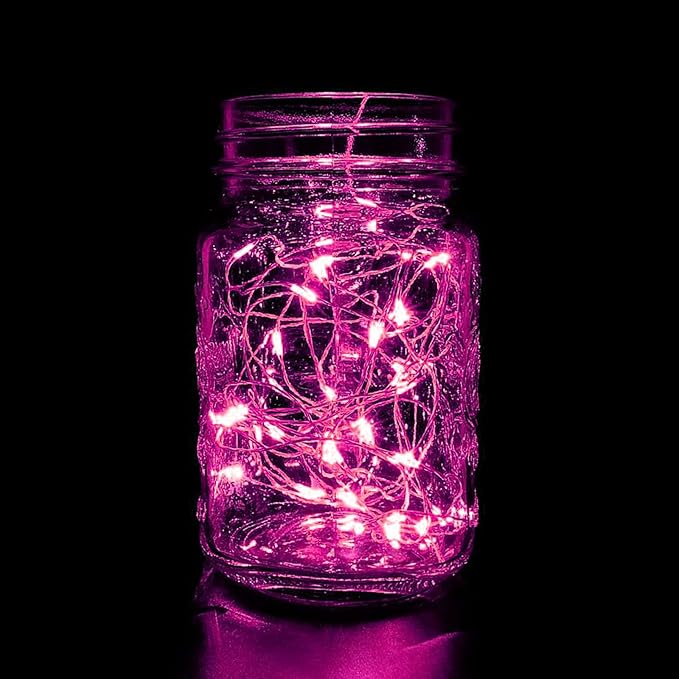 66Ft 200LED Fairy Lights Battery Operated with Remote, Waterproof Christmas String Lights with Timer for Indoor & Outdoor, Twinkle Light for Girl's Room Honeymoon Mother's Day Valentines Decor (Pink)