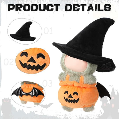 1 Sets 17cm Doll Clothes Outfits Dolls Costume Accessories Cute Pumpkin Outfit and Witch Hat for Spooky Halloween Dressed up Party Favors Decoration Gifts