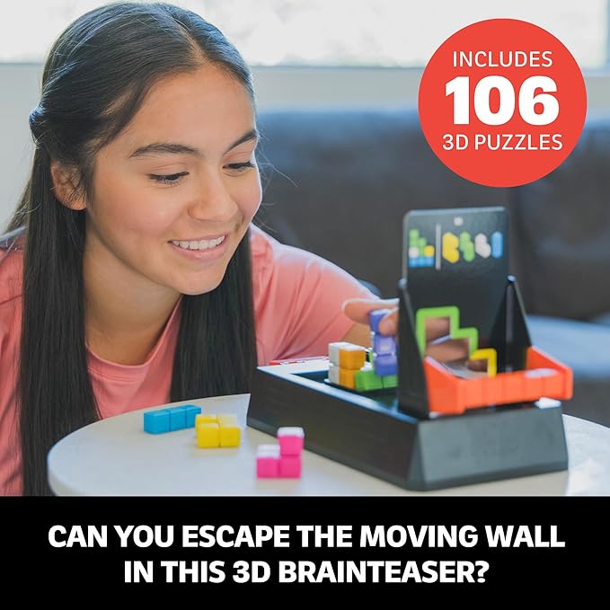 Educational Insights Kanoodle® Shape Escape – 3D Brain Teaser Puzzle, Tower Building & Shape Stacking Game, Timed Logic Challenge, Travel Games and Gifts for Kids, Teens, & Adults Ages 7+
