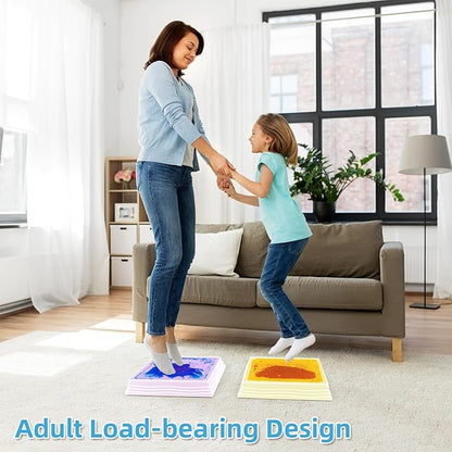 Art3d 12×12 Inch Sensory Interactive Purple Liquid Motion Tiles for Toddlers Kids & Adult - Touch Sensitive 7 Color Changing Flooring Tile for Home Décor, Indoor & Outdoor Activities, 1-Pack