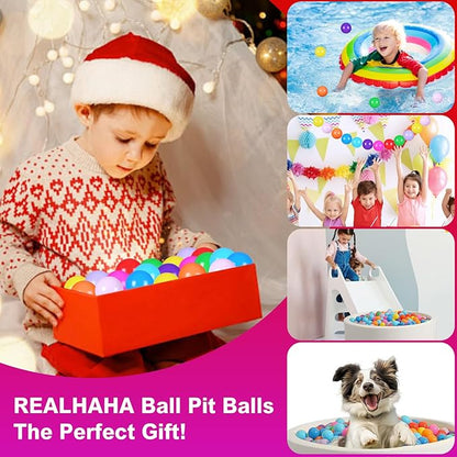 Realhaha Ball Pit Balls 50 100 200 500 Play Balls Plastic Balls for Baby Girls Toddlers Kids Play Tent Pool Playhouse Playpen Party Decoration