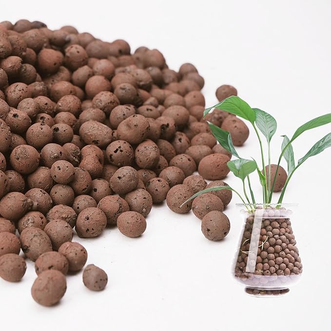 2.5 lbs LECA Balls for Indoor Plants, 4-16mm Clay Pebbles for Plants Hydroponic, Aquaponics, Natural Leca Balls for Soil Root Development, Orchid Potting Mix