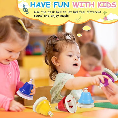 Desk Bells for Kids 8 Notes Bell Chromatic Diatonic Hand Bells Toddler Musical Instruments for Musical Learning Teaching Percussion Instrument