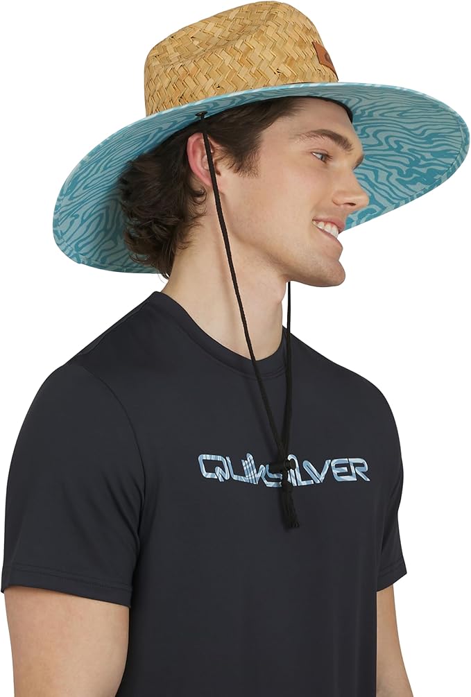 Quiksilver Men's Wide Brim Outdoor Lifeguard Straw Sun Hat