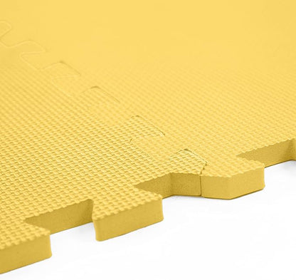 FlooringInc's 1/2" Soft Non-Toxic Baby Play Mat, Toddler Playmat, Colorful Puzzle PlayMat, Floor Mats for Kids & Babies, EVA Foam Interlocking Tiles for Nursery & Playroom | Yellow, 35 Tiles, 140 SqFt