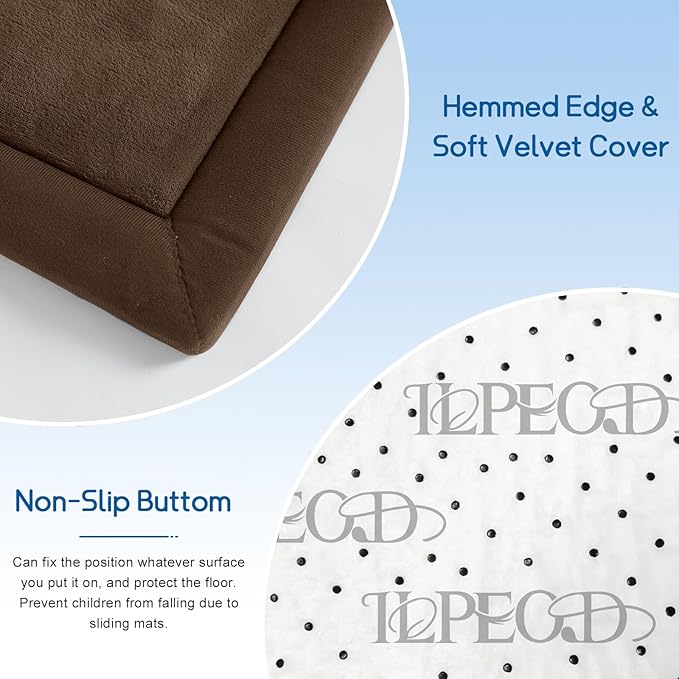 Baby Play Mat 1.2" Thick Memory Foam Nursery Rug Area Rug, 4’11” X 3’28” Yoga Mat Playmat Crawling Mat for Baby,Toddlers,Infants,Kids,Floor Mat Tatami Mat for Living Room with Non-Slip(Coffee)