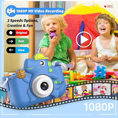 Kids Camera Toy, masterbee Children Age 3-12, Christmas/Birthday Gifts for Girls, 1080P HD Video, Gift for 3 4 5 6 7 8 9 10 11 12 Year Old Girl Blue