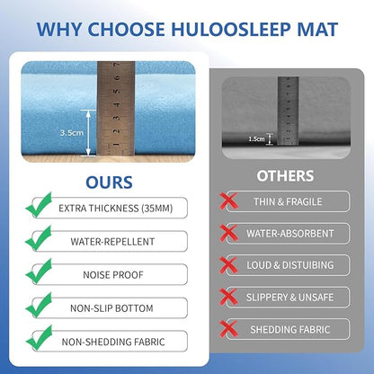 Baby Play Mat for Floor,1.3" Thick Memory foam Tummy Time Mat for Toddlers,Infants,kids,Water-Repellent Soft Nursery Rug,Extra Large Non Slip for Crawling&Yoga,Tatami Style for Living Room(Light Blue)