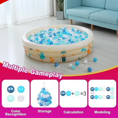 Realhaha Ball Pit Balls 50 100 200 500 Play Balls Plastic Balls for Baby Girls Toddlers Kids Play Tent Pool Playhouse Playpen Party Decoration