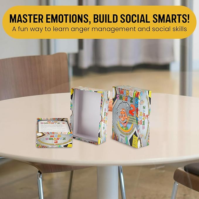 Thought-Spot Mad Smartz 2 an Interpersonal Skills Card Game for Anger and Emotion Management Social Skills Top Educational Learning Resource for Kids and Adults Fun for School and Therapy CBT