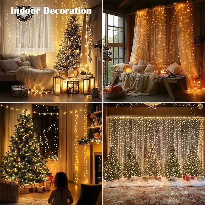 Fairy Lights Plug in,400FT 1200 LEDs Waterproof Led String Lights,Twinkle Light with 8 Modes Remote for Outdoor Indoor Christmas Wedding Birthday Garden Party Decorations,Warm White