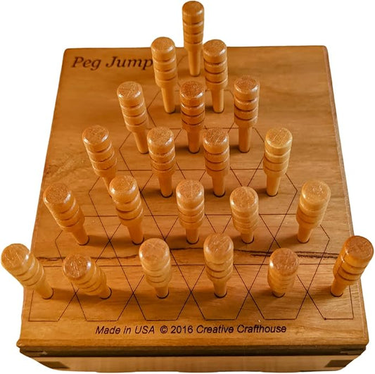 Peg Jump Triangle 6 – More Complex Version of The Familiar 5 Row Jump Puzzle