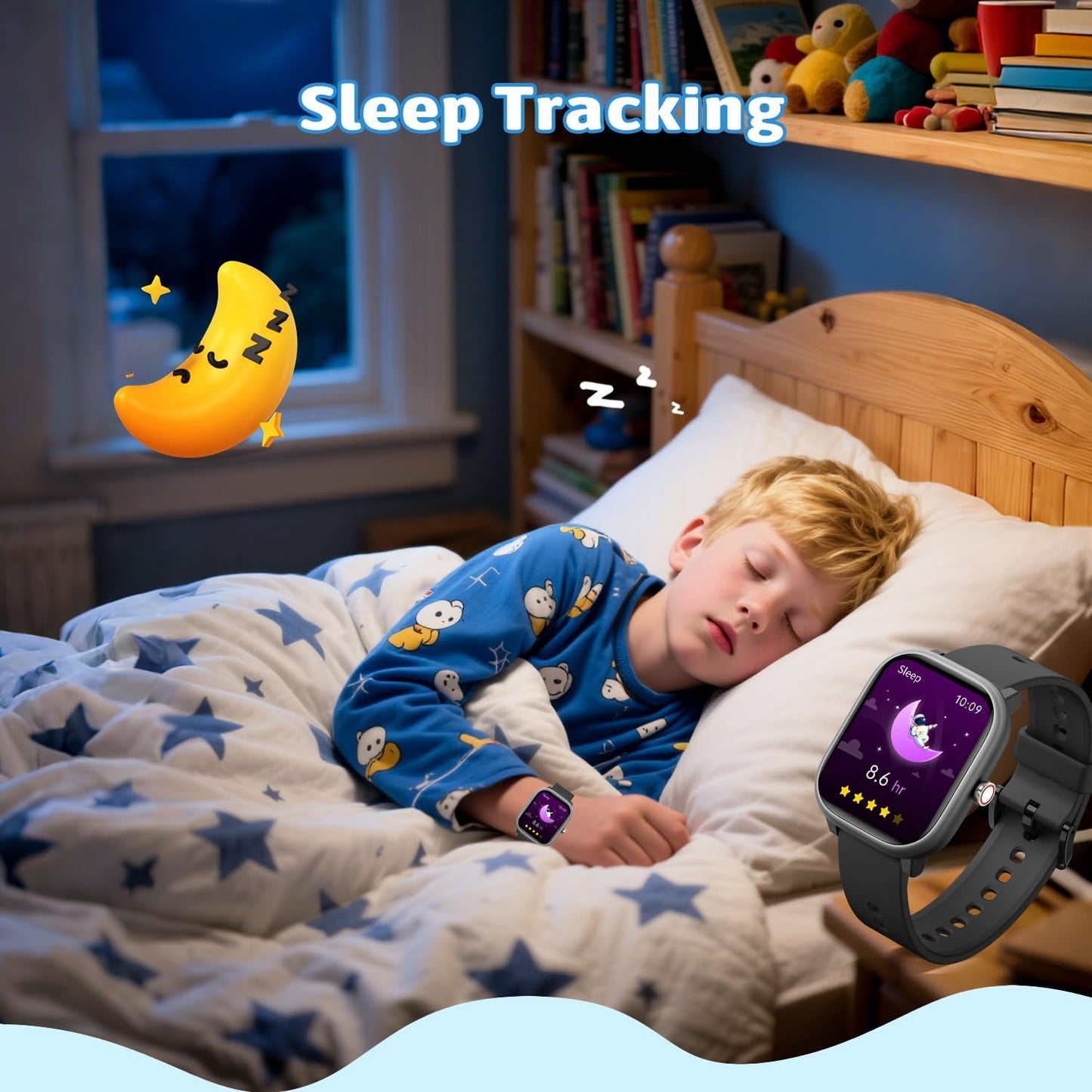 Smart Watch for Kids Girls Boys No APP/Phone Needed, 1.8" IP68 Waterproof Sport Kids Watch Pedometer, Heart Rate, Sleep Monitor, Step Counter, 12 Puzzle Games for Girls Boys Teens 6-16