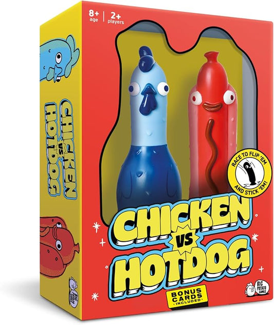 Big Potato Chicken vs Hotdog: Funniest Party Game You'll Ever Play | Flippin' Fun for Family, Adults and Kids - Perfect Halloween Game | Bonus Content Included