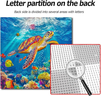 Bgraamiens Swimming Sea Turtle 1000 Piece Jigsaw Puzzle for Adults – Colorful Ocean Underwater Puzzle with Sea Life, Challenging and Relaxing Puzzle Game