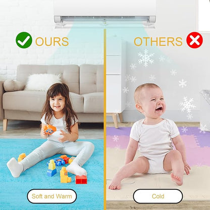 12 Pcs Plush Interlocking Carpet Tiles, Non-Toxic Foam Carpet Tiles for Toddler Baby, Machine-Washable, Anti-Slip, EVA Foam Interlocking Tiles for Floor, Nursery, Playroom, Blue