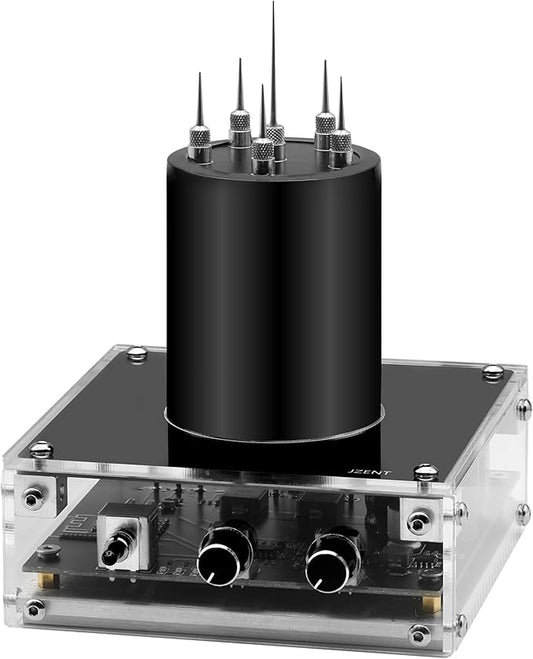 JZENT Bluetooth Music Tesla Coil SSTC Desktop Toy Plasma Loudspeaker Arc Generator Wireless Transmission Teaching Demonstration Experiment Model for boys JE-19