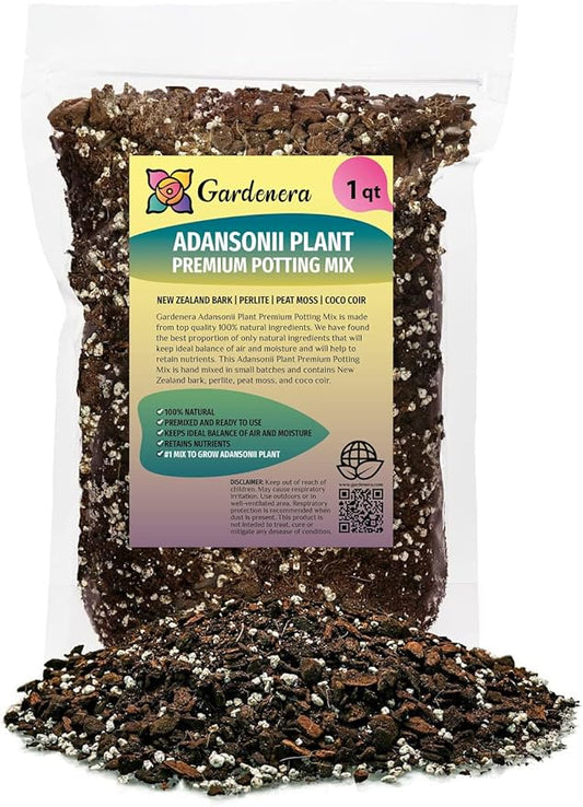 Monstera Adansonii Specialized Soil Mix - Improve Aeration, Drainage & Nutrient Retention - 1 Quart
