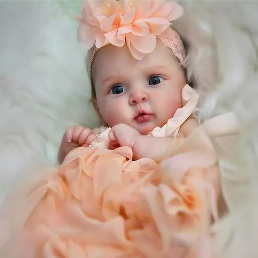 Realistic Reborn Baby Dolls-18 Inch Real Life Baby Dolls Girl Lifelike Baby Doll with Accessories for 3+ Years Old (Orange)