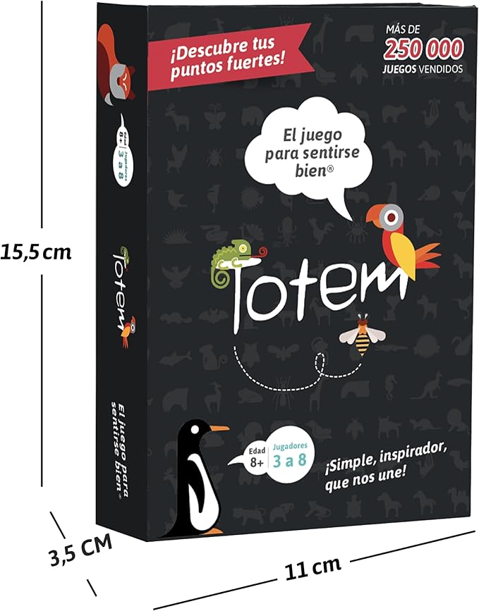 Totem Español El Juego de Sentirse Bien – Juego de Cartas de Terapia y Team Building para Niños, Adultos y Familias, Ideal para Consejería, Mindfulness y Autoestima (Original Edition-Spanish Box)