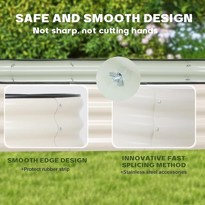 Galvanized Raised Garden Bed Kit Outdoor Metal Garden Planter Box for Backyard Gardening, Planting Vegetables, and Patio (59"x23.6"x11.8")