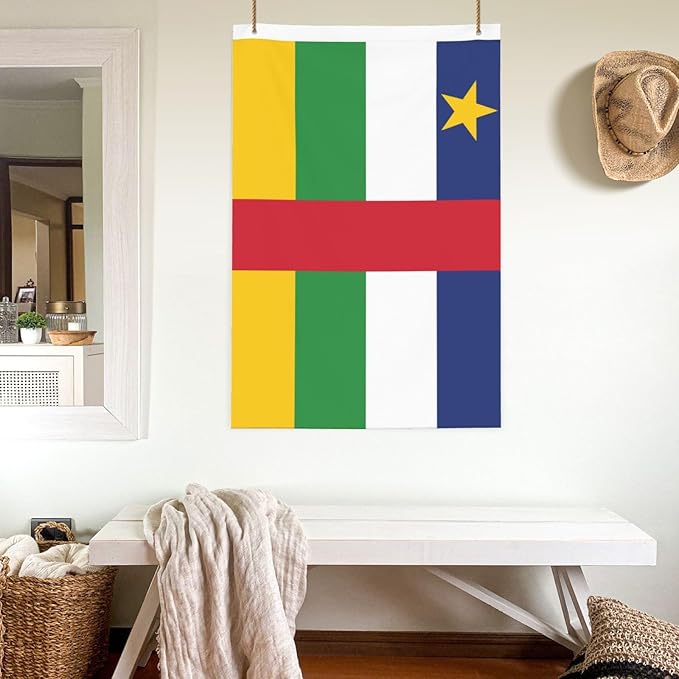 Central African Republic Flag Garden Yard House 2x3 ft Flags Double Sided Print Banner Indoor Outdoor Party Home Decorations for Boat Dorm House Balcony