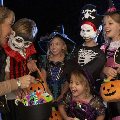 64pcs Glow in The Dark Bouncing Balls,8 Halloween Theme Designs Bouncy Toys Balls, Halloween Party Favors Supplies, Trick or Treating Goodie, Halloween Miniatures,School Classroom Game Rewards