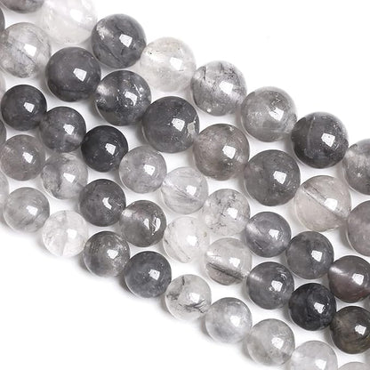 6MM 60PCS Natural Stone Cloudy Quartz Crystal Beads for Jewelry Making DIY Bracelet 1 Strand