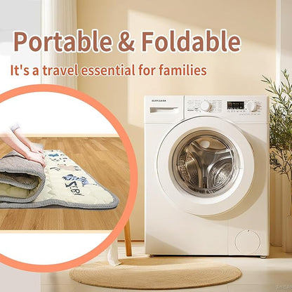 Baby Play Mat 59" X 59", Thickened Soft Floor Mat, Waterproof and Non-Slip Crawling Play Mat, Machine Washable Foldable Crawling Mat for Floor Playpen