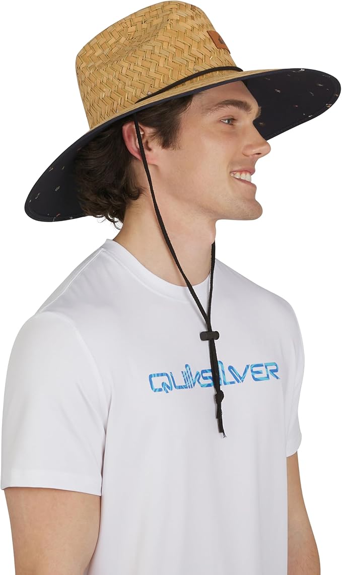 Quiksilver Men's Wide Brim Outdoor Lifeguard Straw Sun Hat
